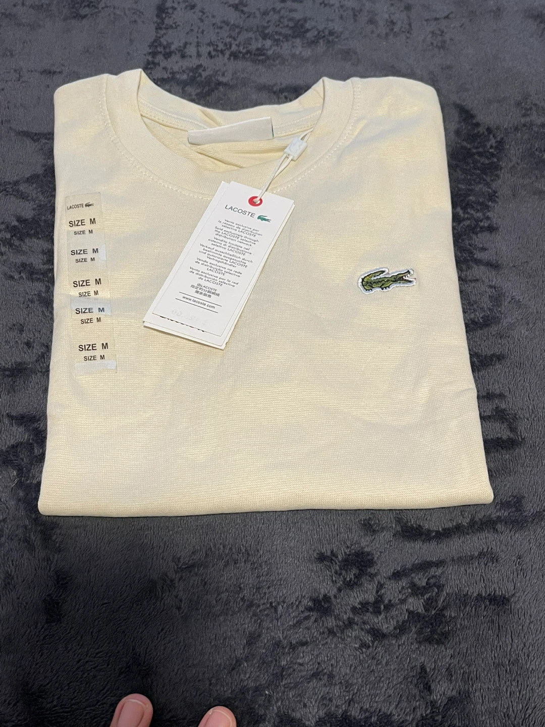 ラコステ 半袖Tシャツ Mサイズ アイボリー
