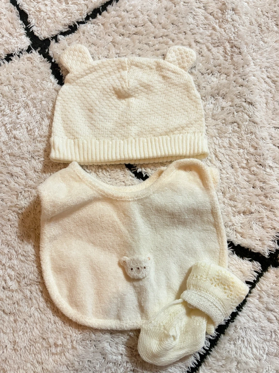 ベビー用品セット くまさん帽子 スタイ ハンカチ