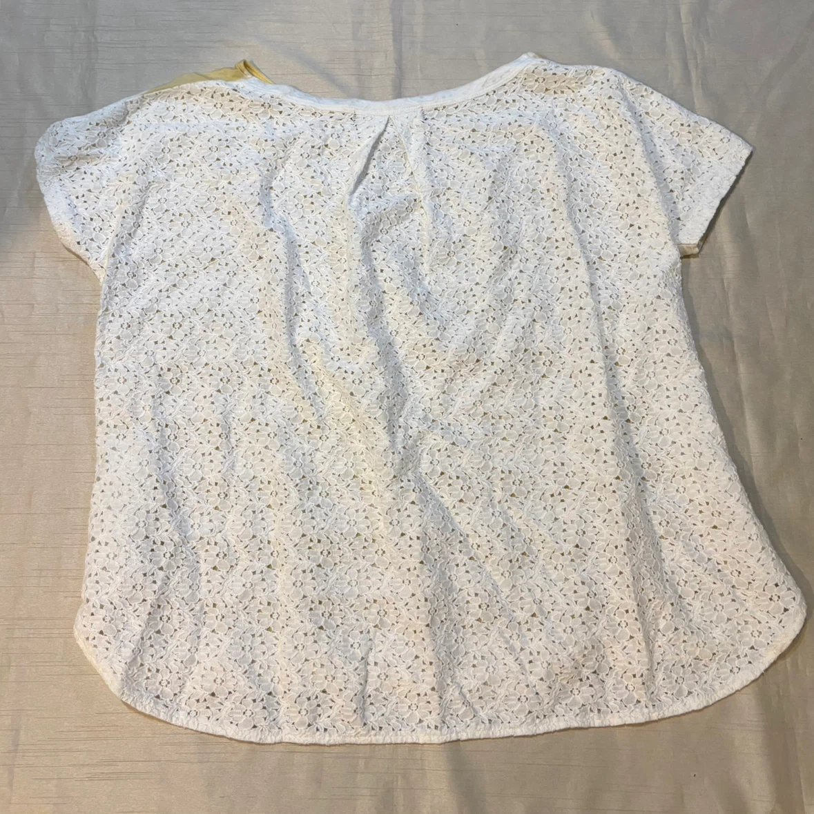 SACRA TOKYO レディース 半袖Tシャツ ボーダー レース切替 イエロー系の写真10枚目