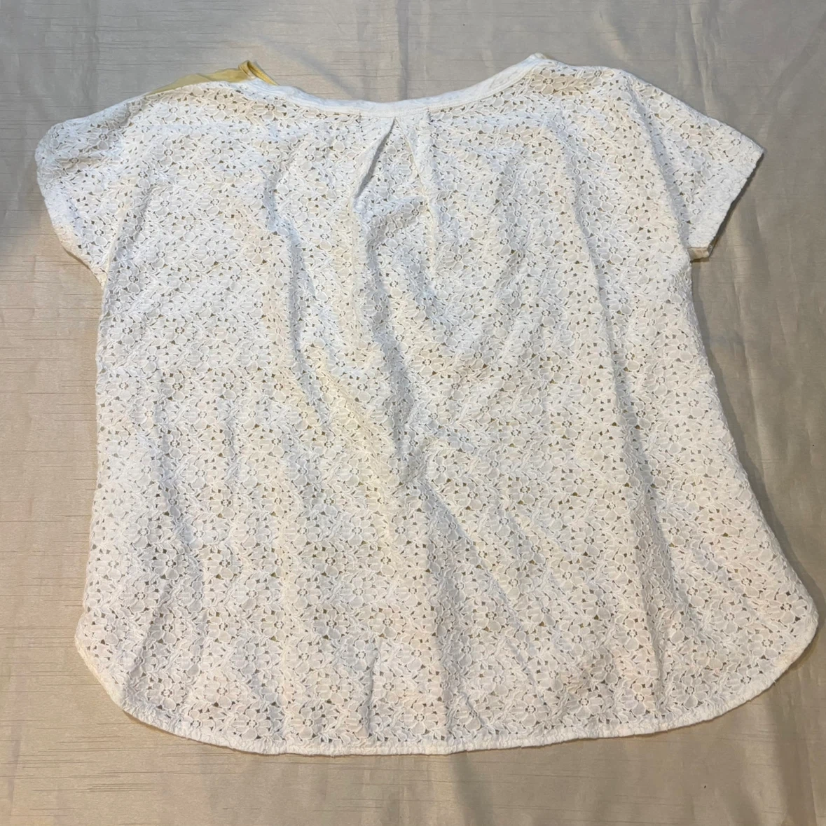 SACRA TOKYO レディース 半袖Tシャツ ボーダー レース切替 イエロー系の写真10枚目