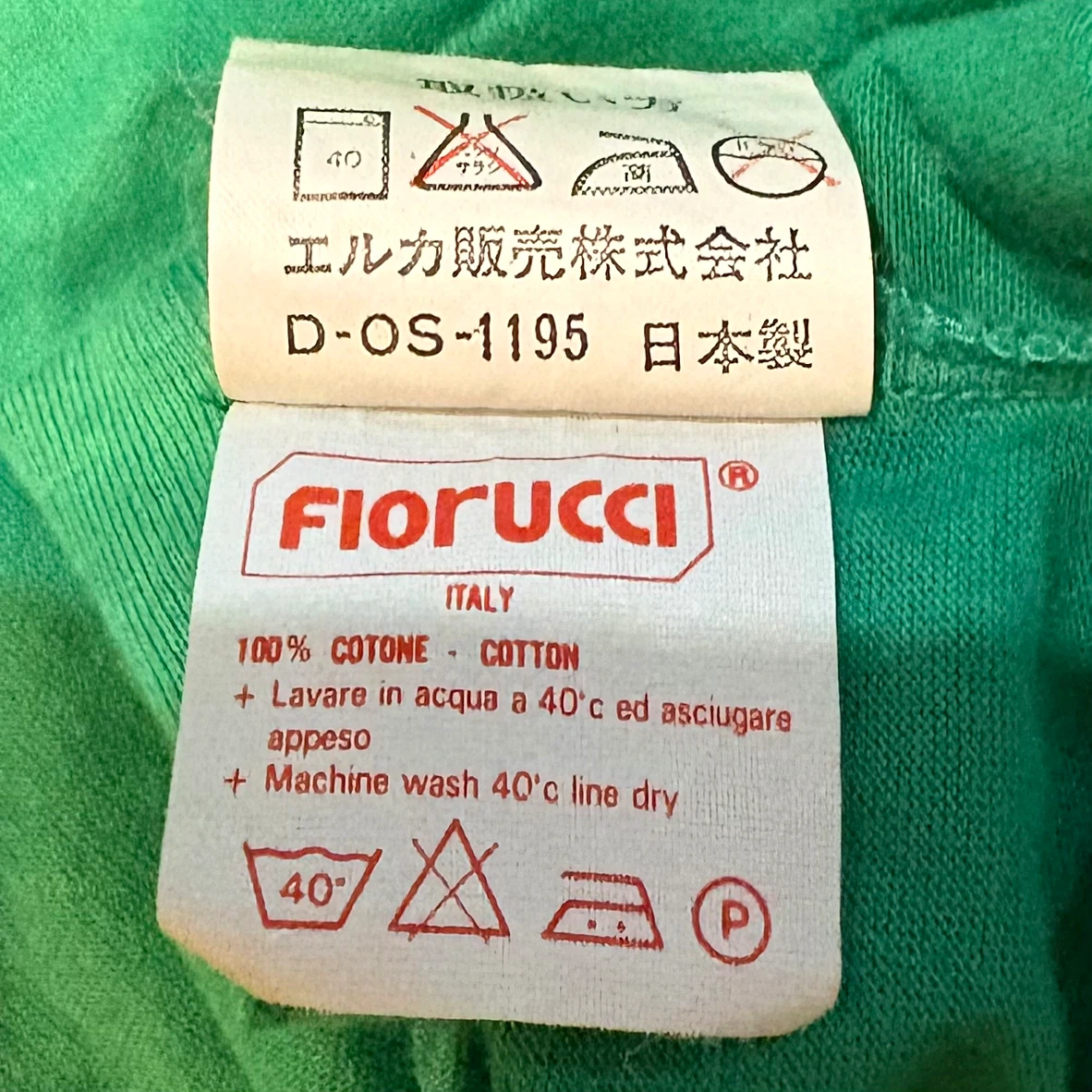 FIORUCCI フィオルッチ　レディース フレンチスリーブ パーカー フーディー グリーン 無地の写真4枚目