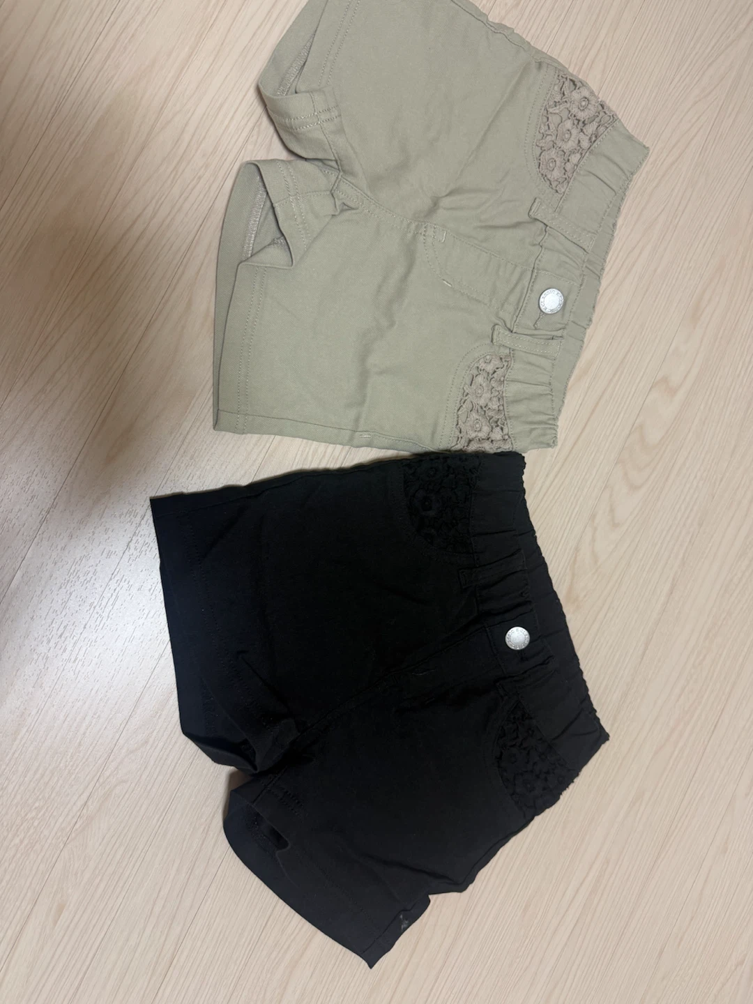 キッズ ショートパンツ 2枚セット レース