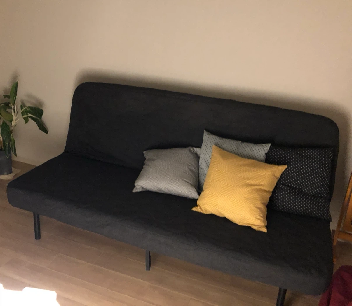 Ikea Nyhamn sofa 折りたたみソファベッド ダークグレー