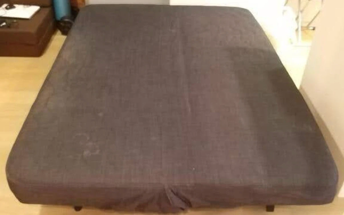 Ikea Nyhamn sofa 折りたたみソファベッド ダークグレーの写真4枚目