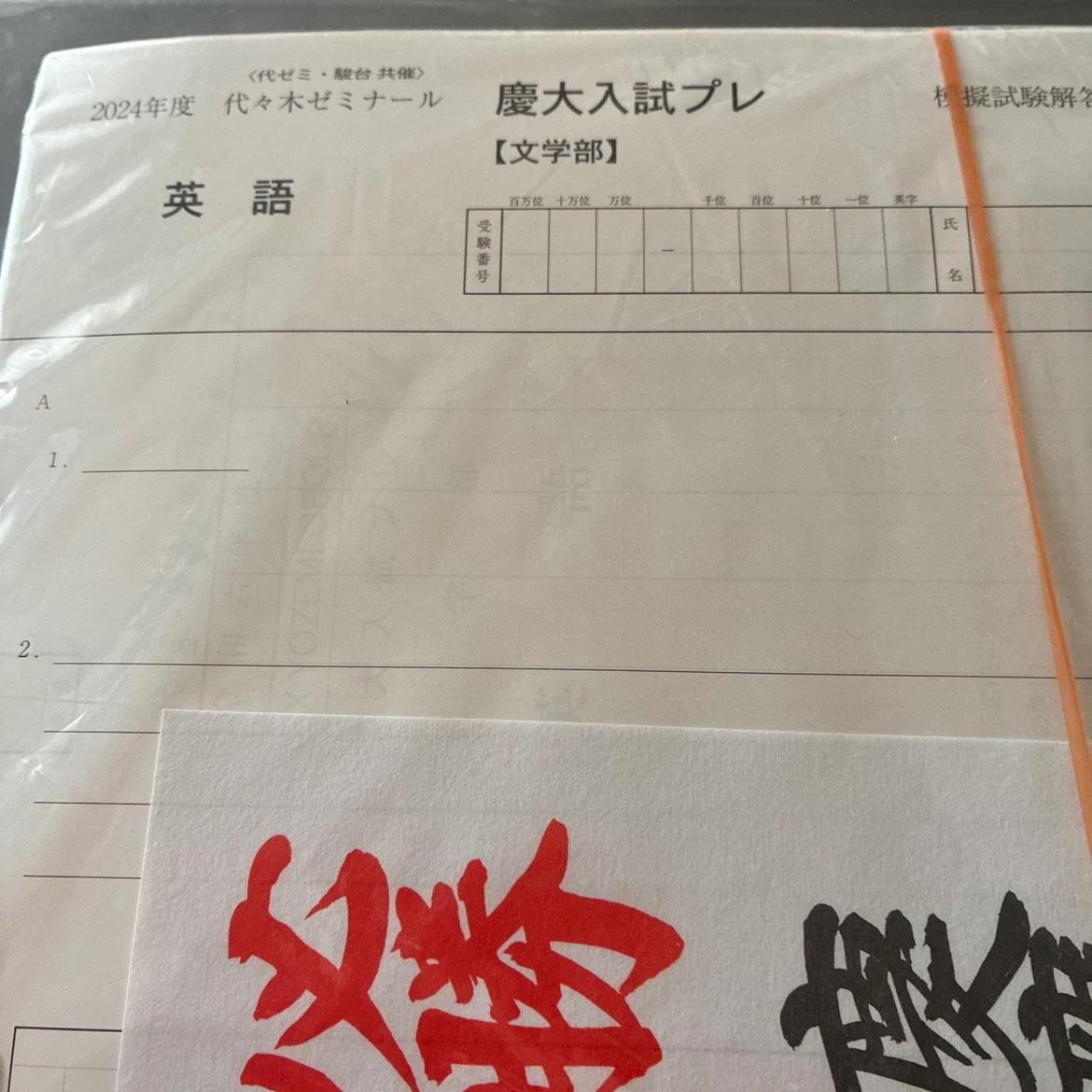 代々木ゼミナール 慶大入試プレ 英語 文学部 2024年度の写真4枚目