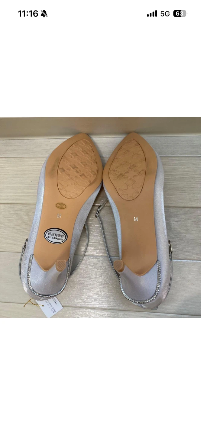 INFINE シルバー レース パンプス Mの写真3枚目