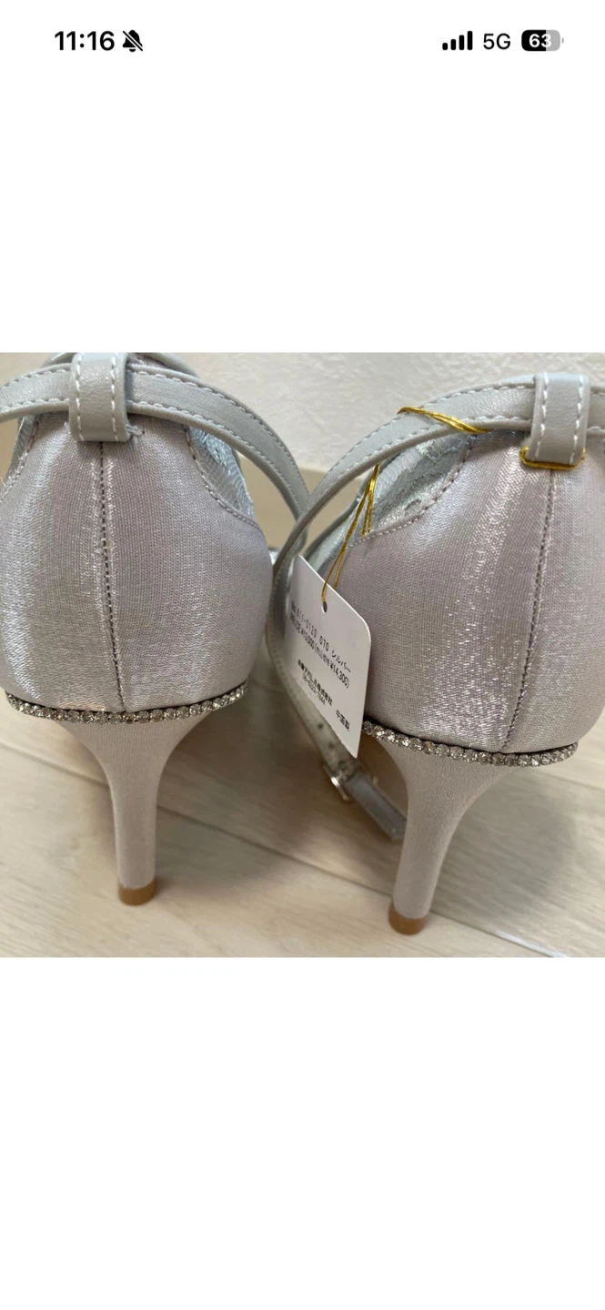 INFINE シルバー レース パンプス Mの写真4枚目