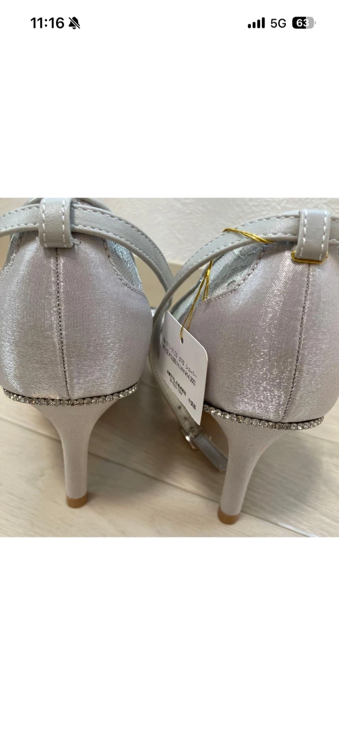 INFINE シルバー レース パンプス Mの写真4枚目