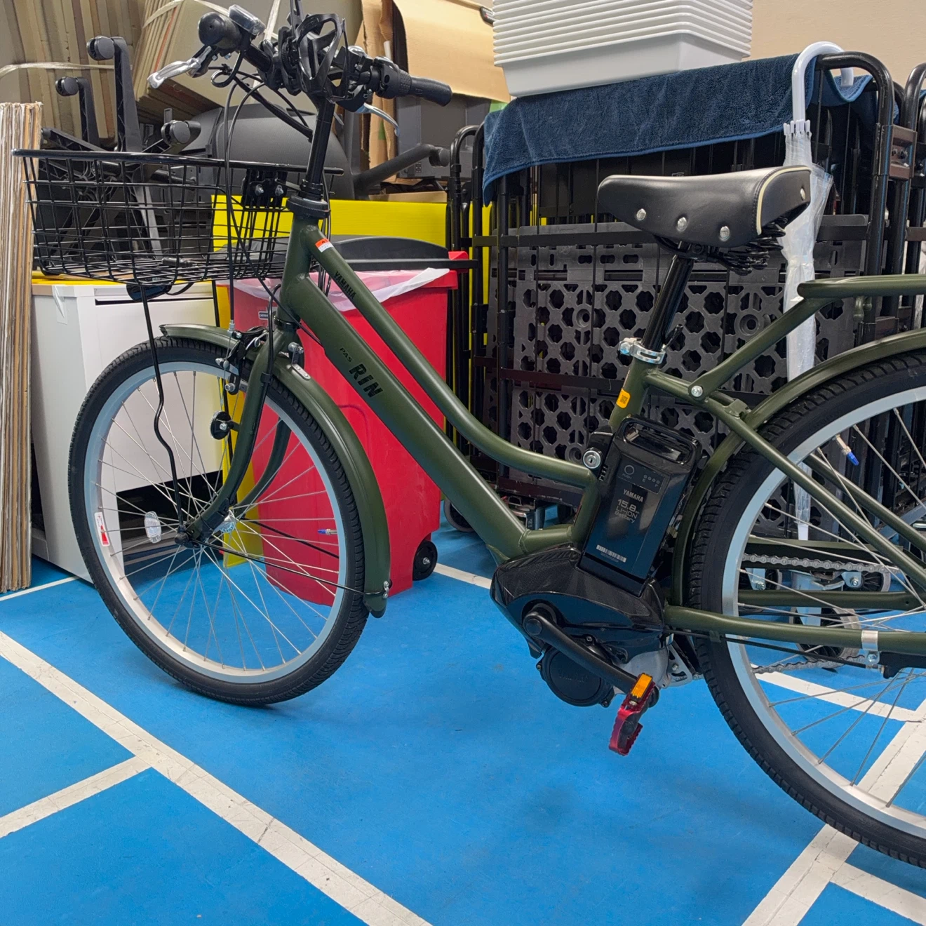 ヤマハ PAS RIN 電動自転車 カーキ26インチ