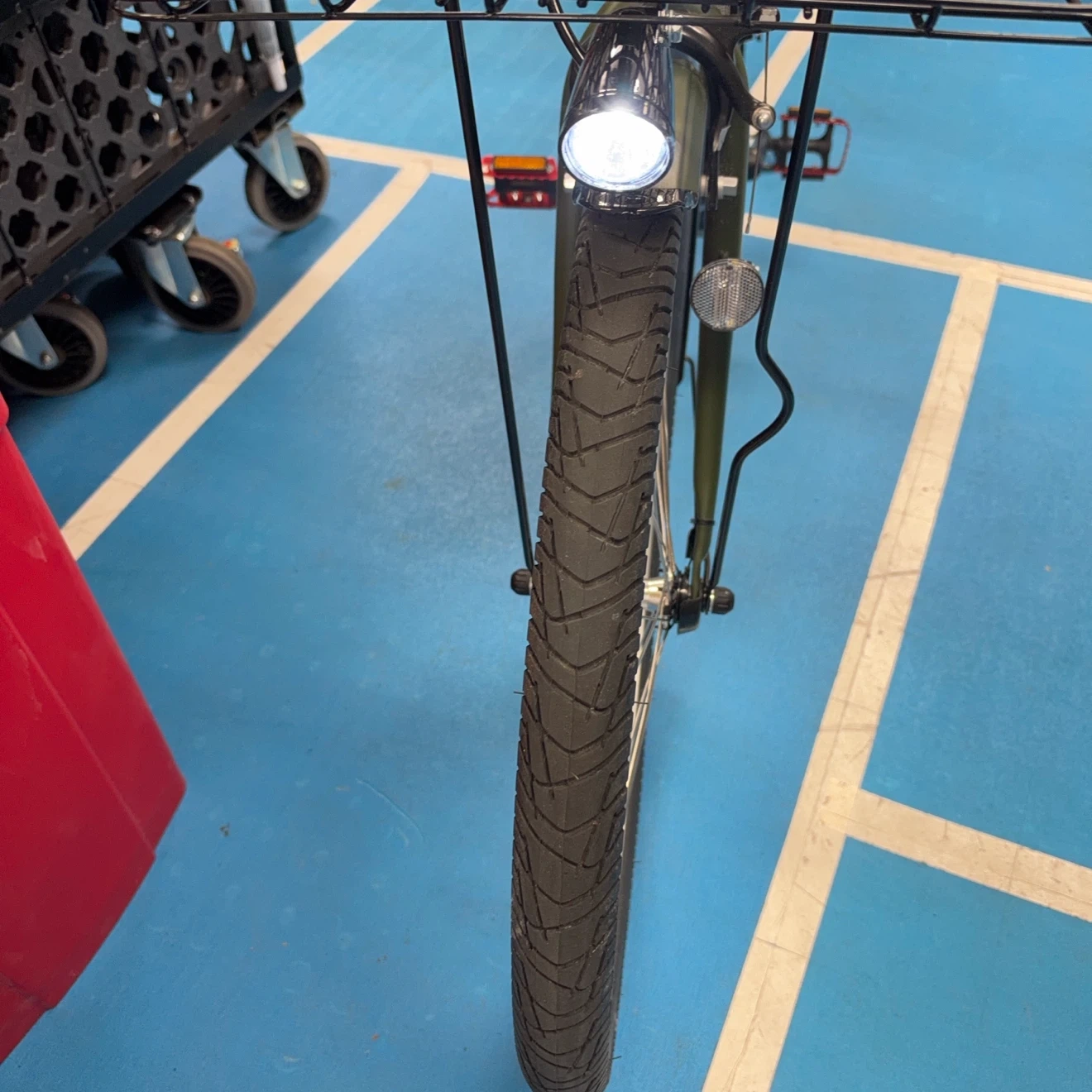 ヤマハ PAS RIN 電動自転車 カーキ26インチの写真3枚目