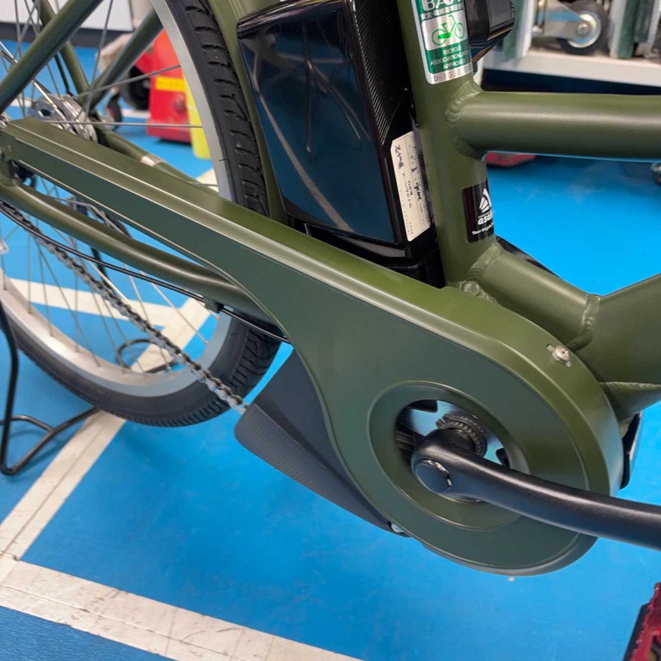 ヤマハ PAS RIN 電動自転車 カーキ26インチの写真5枚目