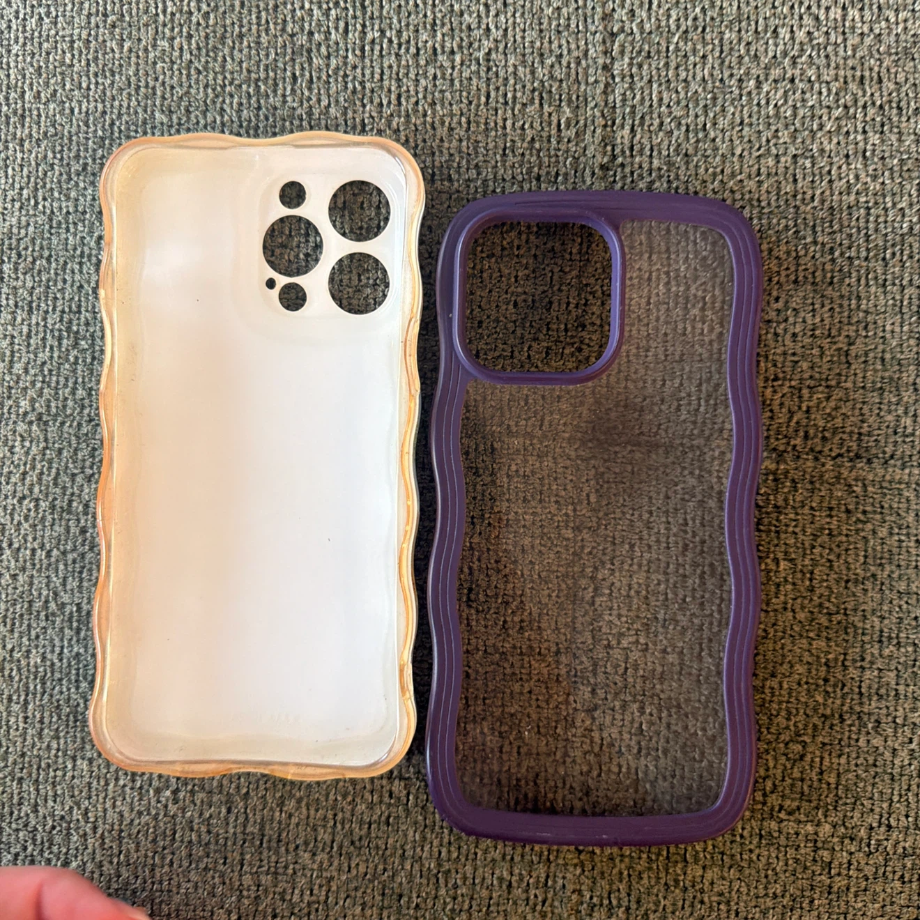 iPhone用ケース 2種セット 花柄 パープルの写真2枚目