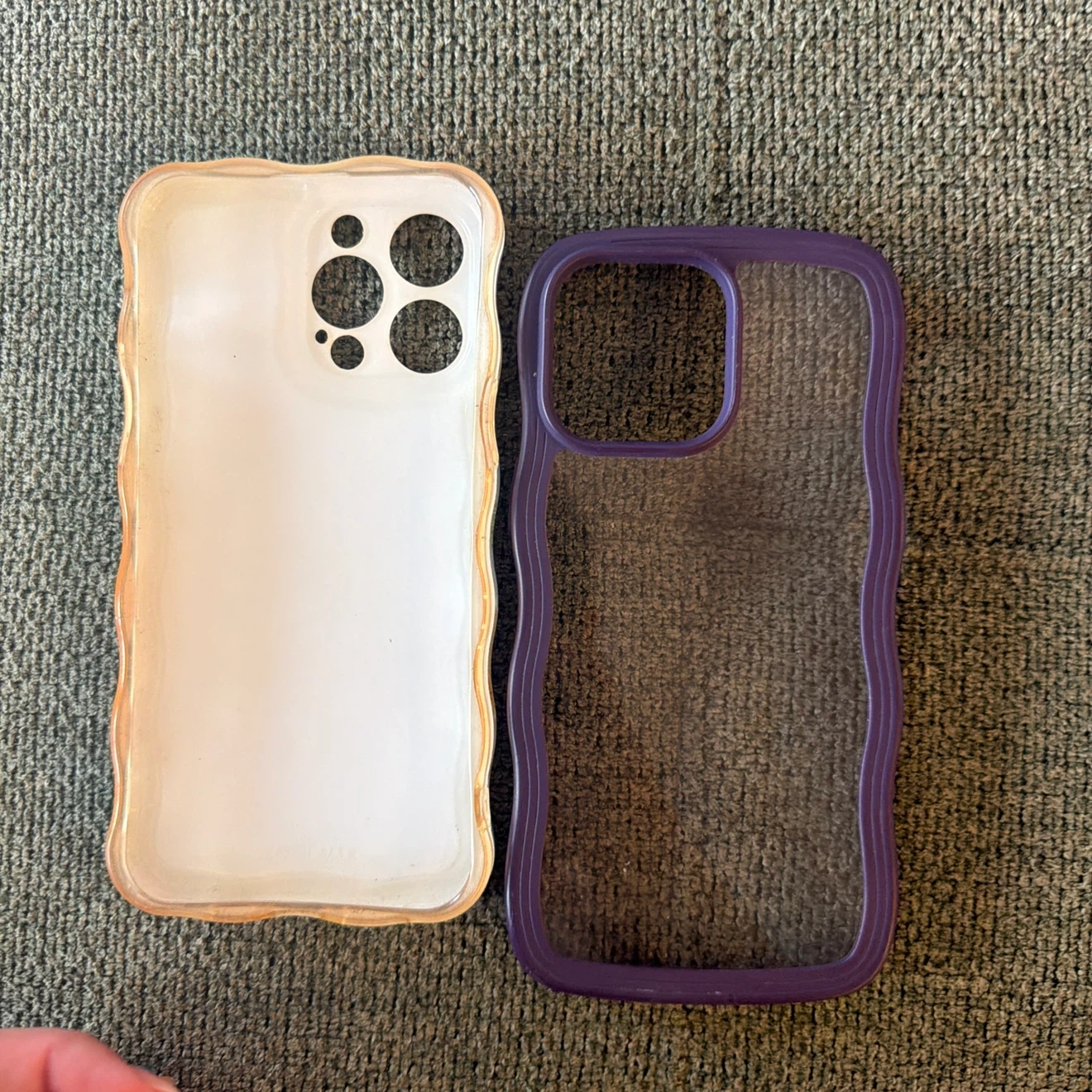iPhone用ケース 2種セット 花柄 パープルの写真2枚目