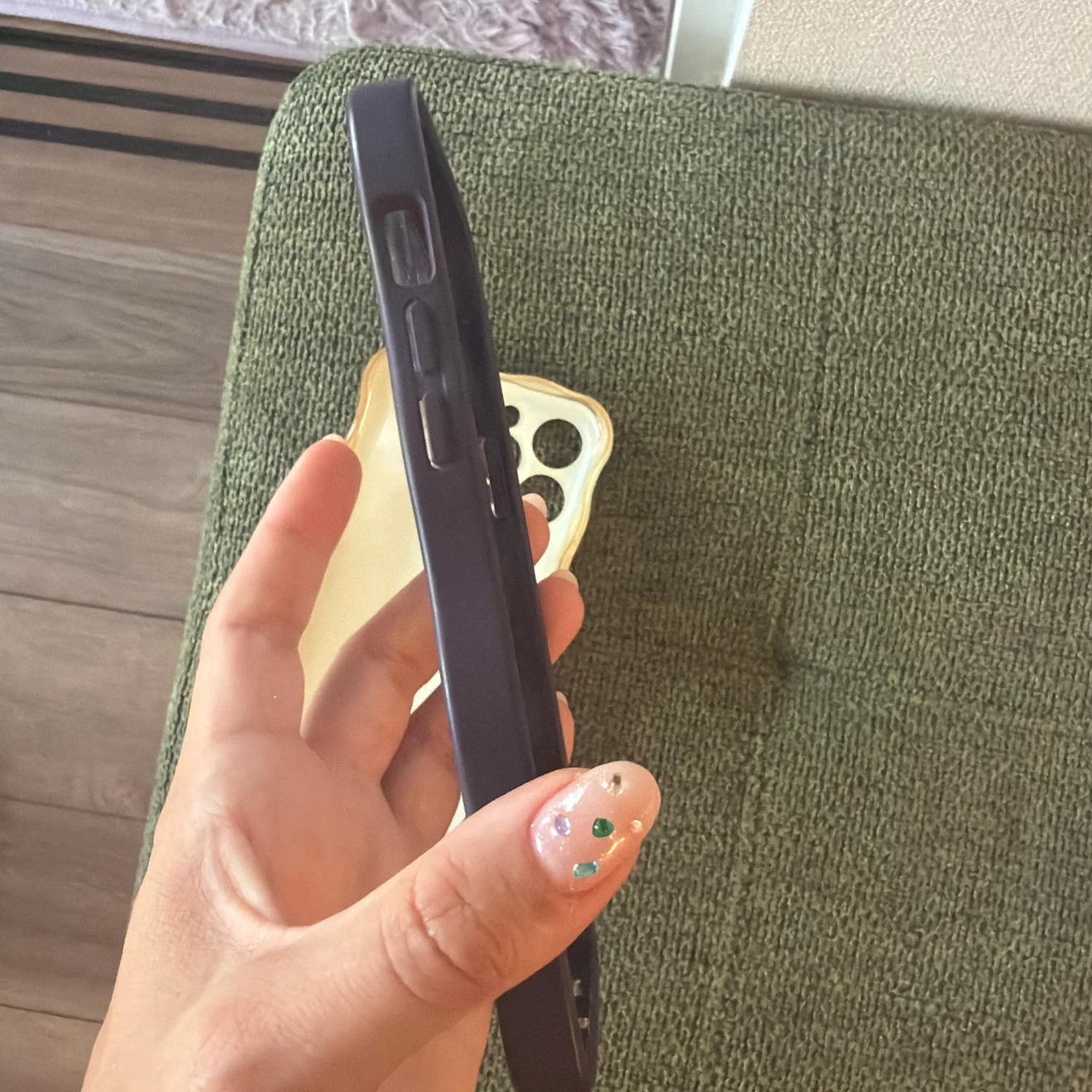 iPhone用ケース 2種セット 花柄 パープルの写真6枚目