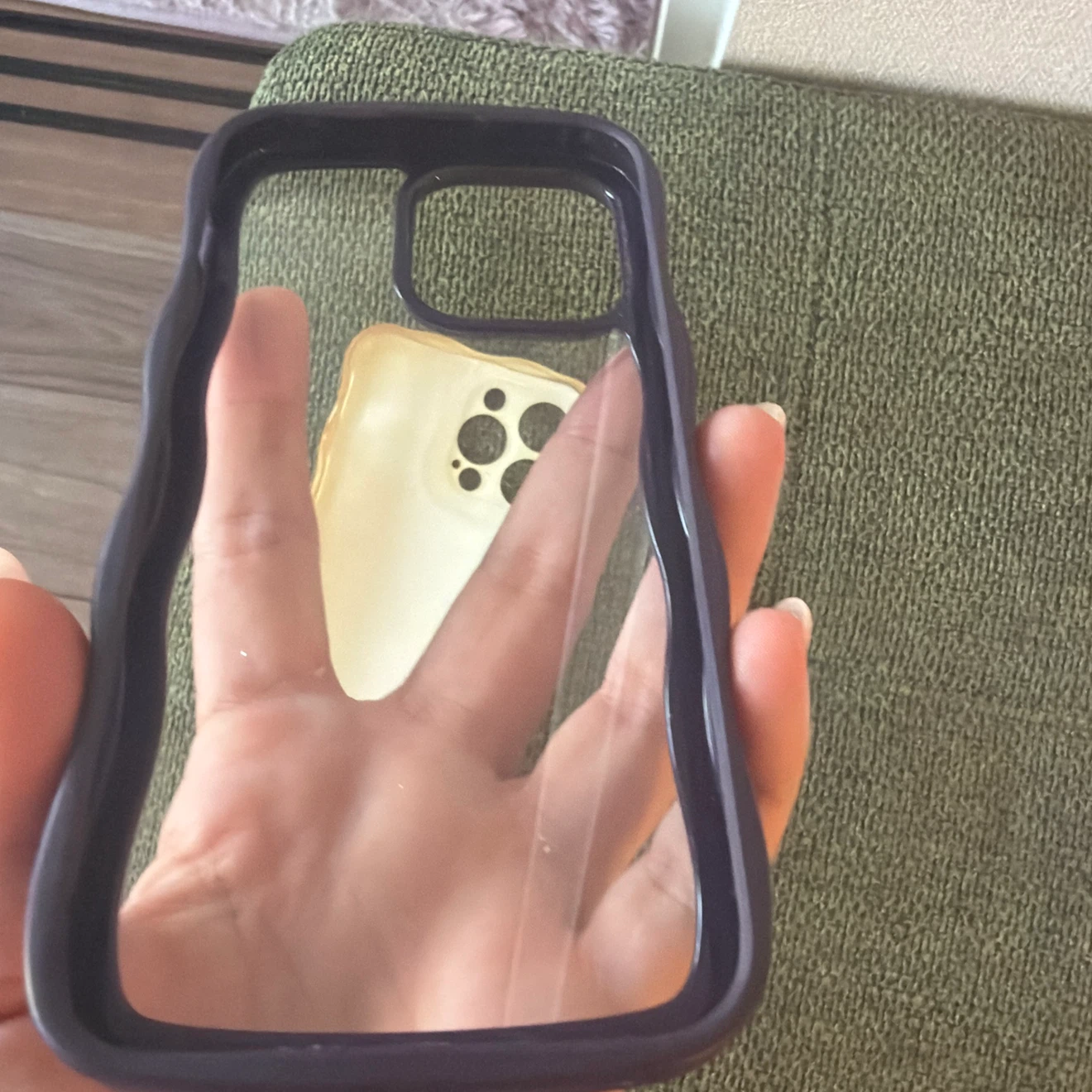 iPhone用ケース 2種セット 花柄 パープルの写真7枚目