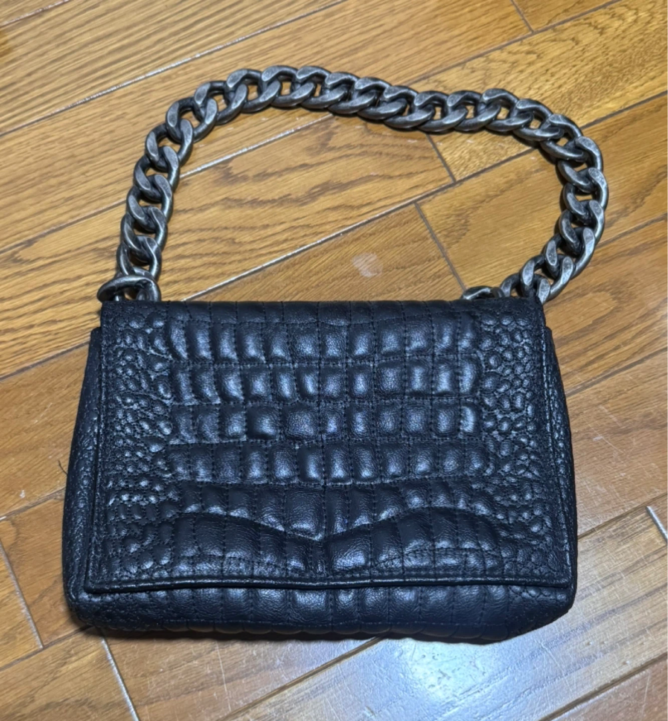 ザラ チェーンショルダーバッグ 黒