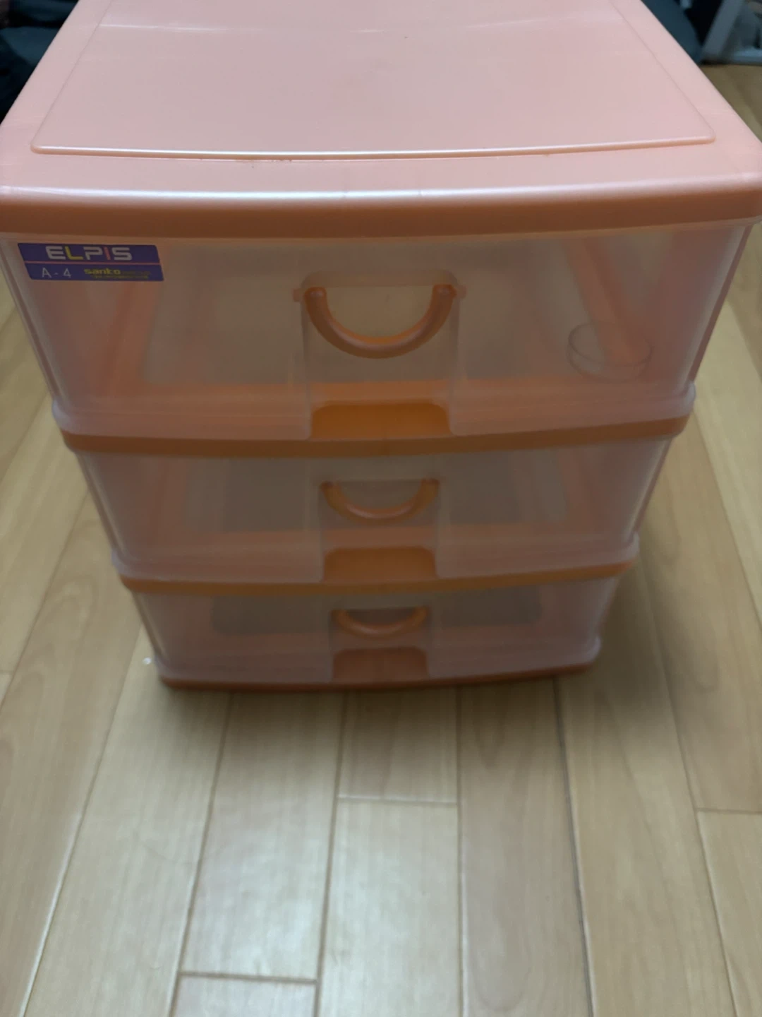 エルピス A4サイズ 3段収納ケース ピンク 未使用品の写真2枚目