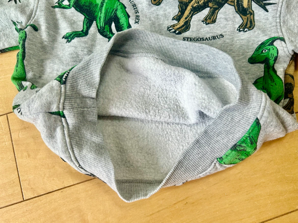 武蔵小杉★オマケ付き★H&M★ダイナソー フード付きパーカー グレー 90cm 子供服の写真5枚目