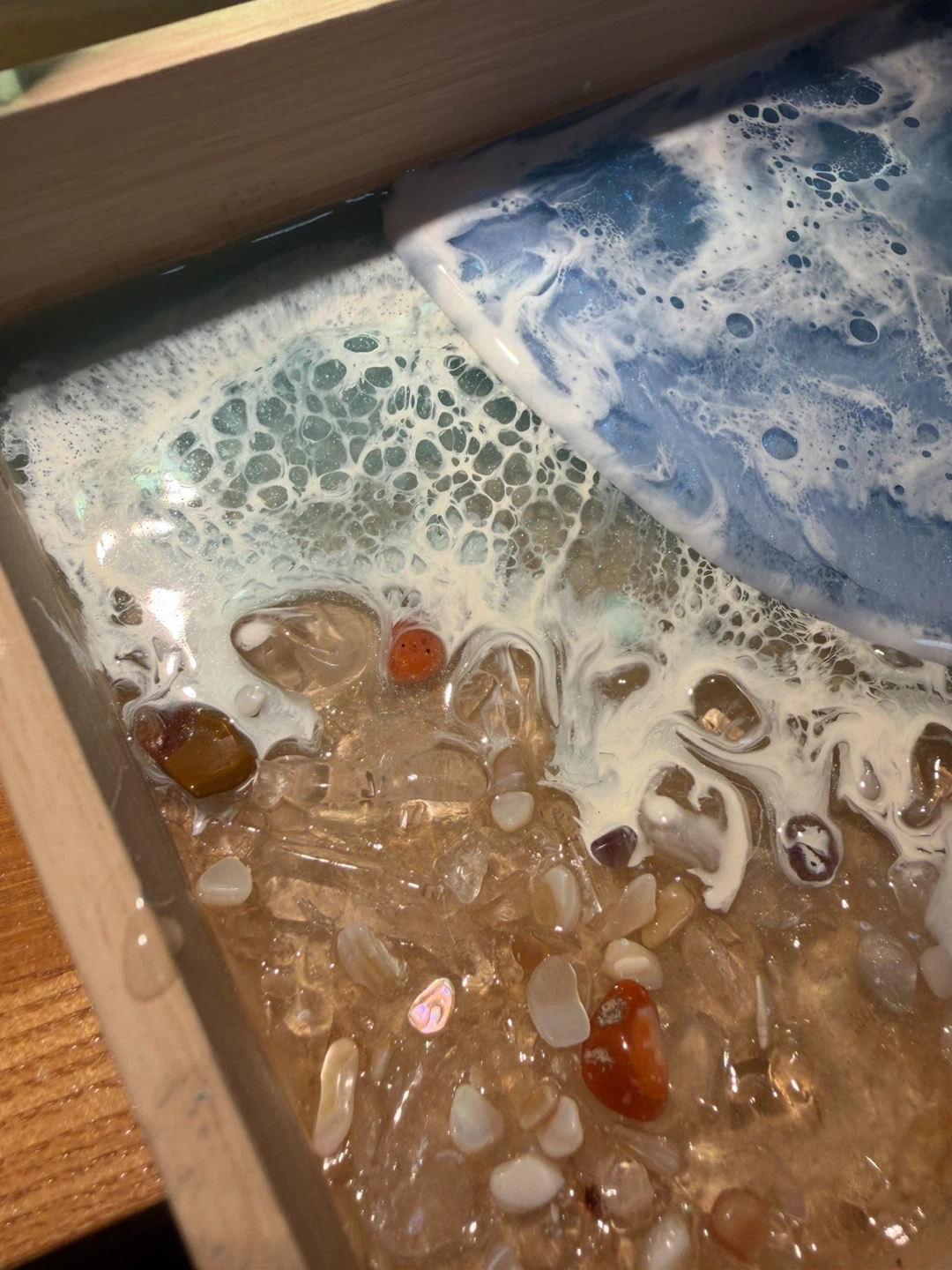 レジンアート オーシャンパネル 海 砂浜 波 アートパネル インテリア 物入れ