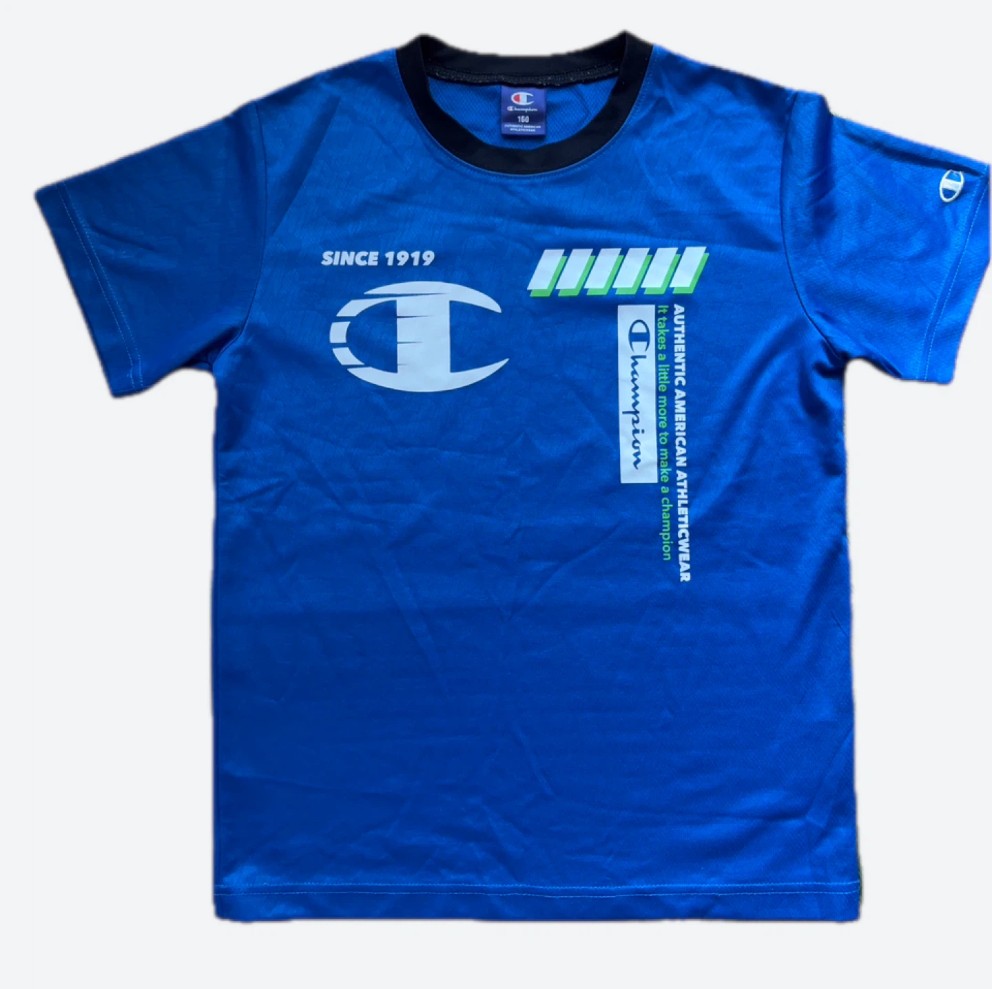 チャンピオン Tシャツ 青 160cm
