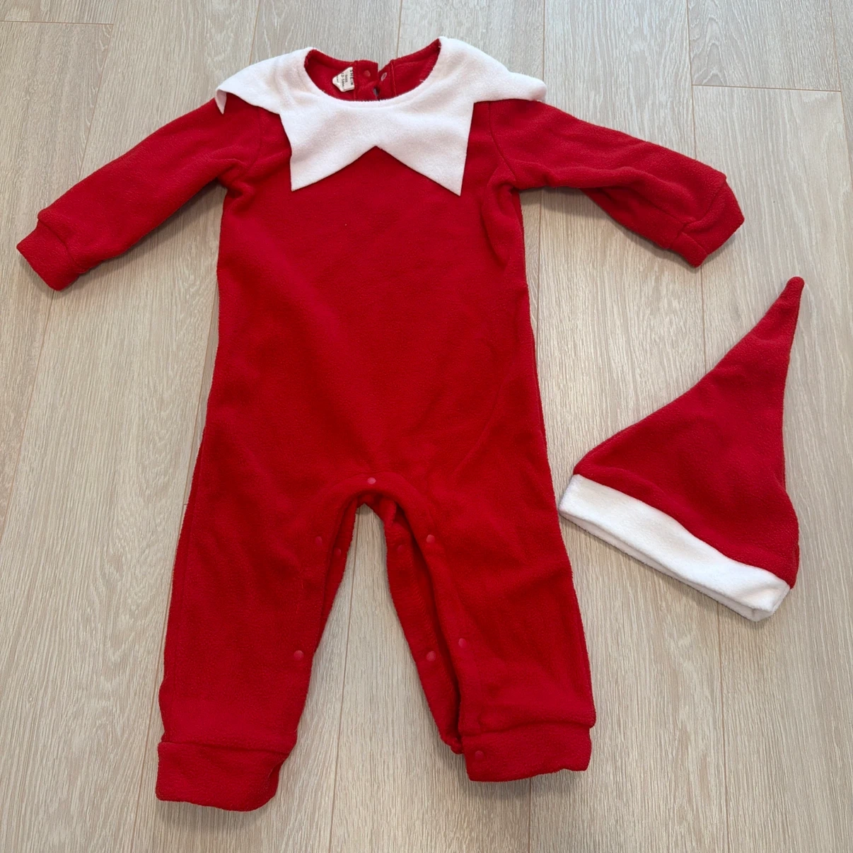 ベビー クリスマス ロンパース 帽子セット 80cm