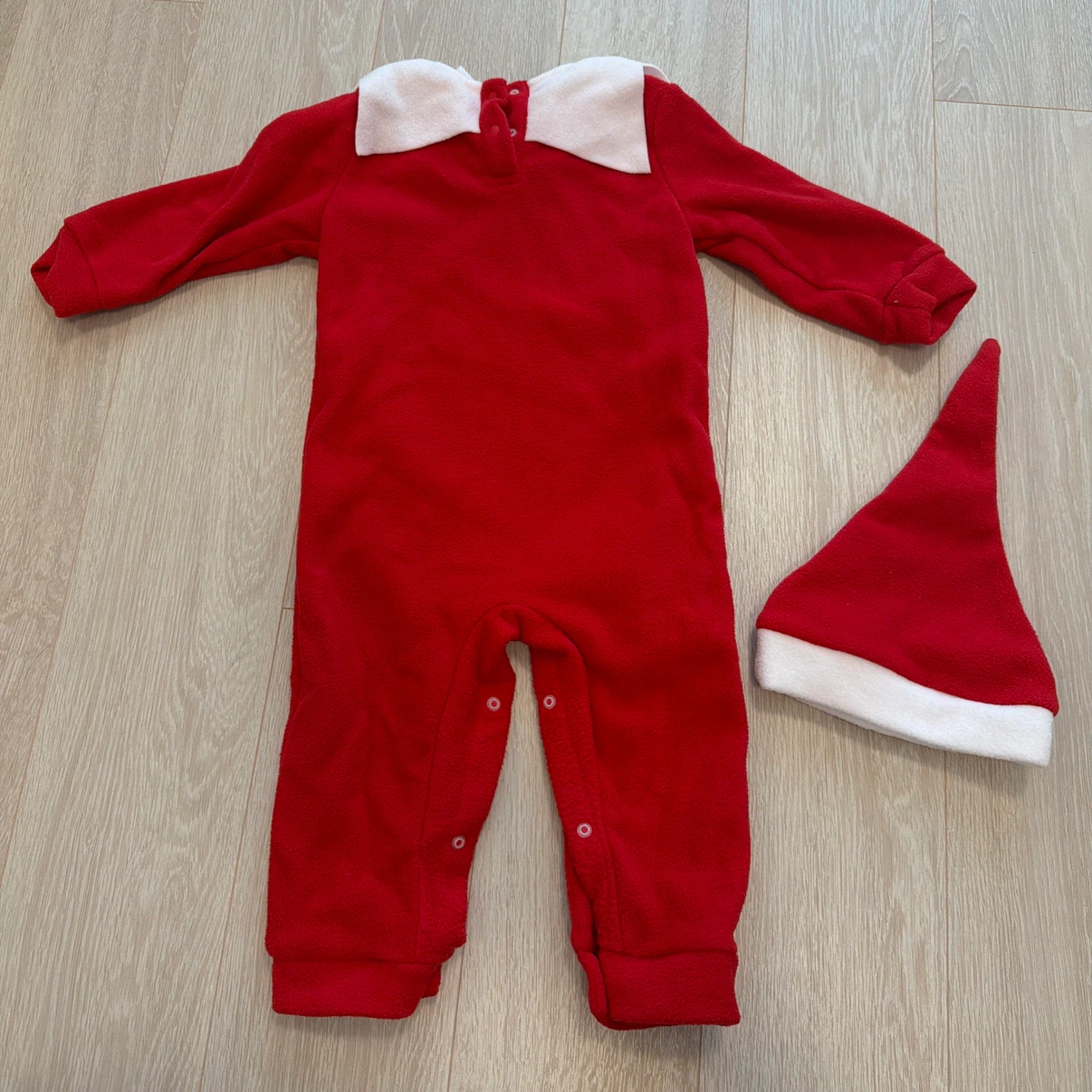 ベビー クリスマス ロンパース 帽子セット 80cmの写真3枚目