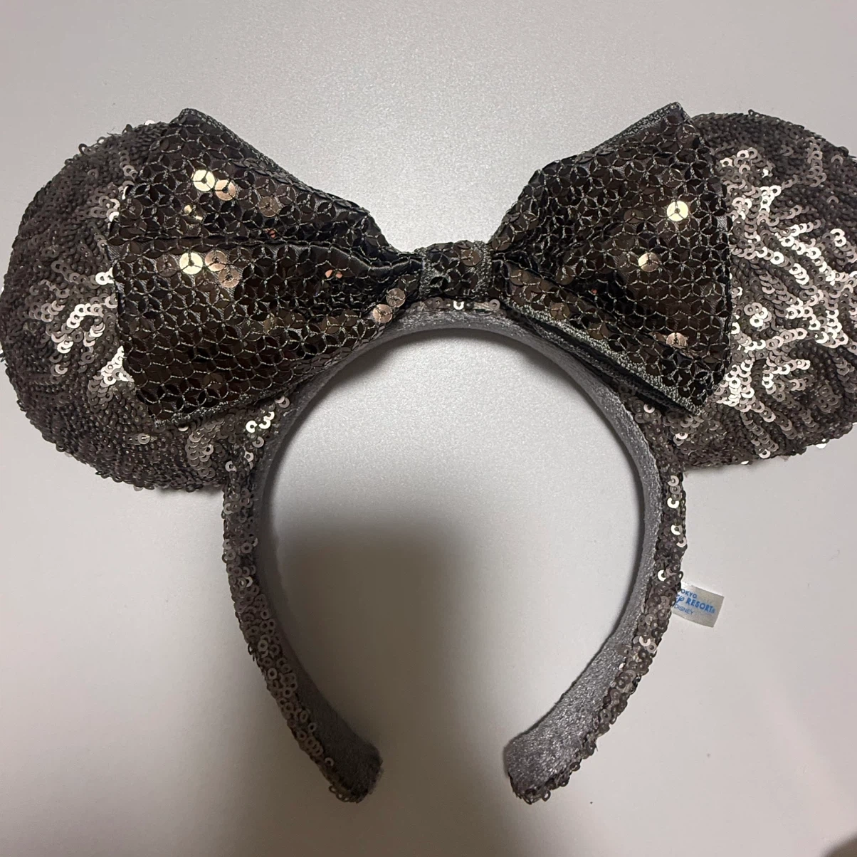 東京ディズニーリゾート ミニーカチューシャ スパンコール グレー