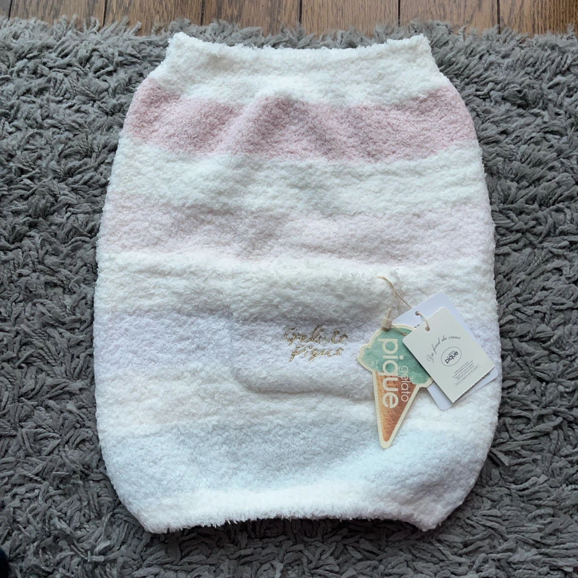ジェラートピケ ボーダー腹巻