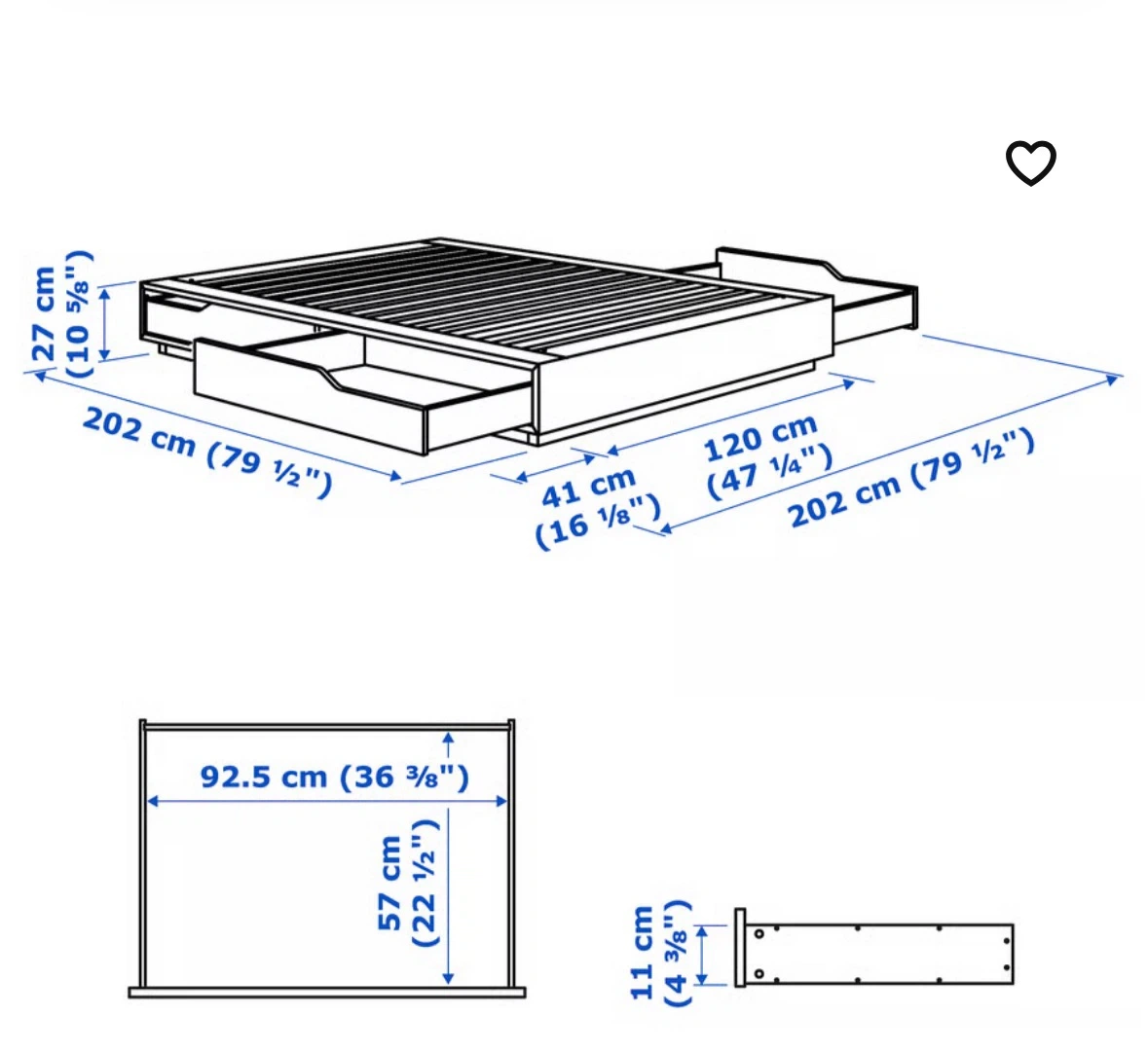 IKEA MANDAL × コアラマットレスプラス(セミダブル)の写真7枚目