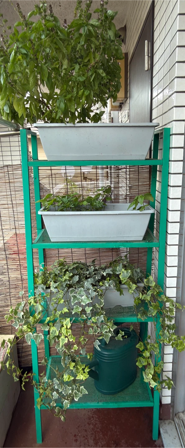 Ikea スチール製3段ガーデンラック プランターセット