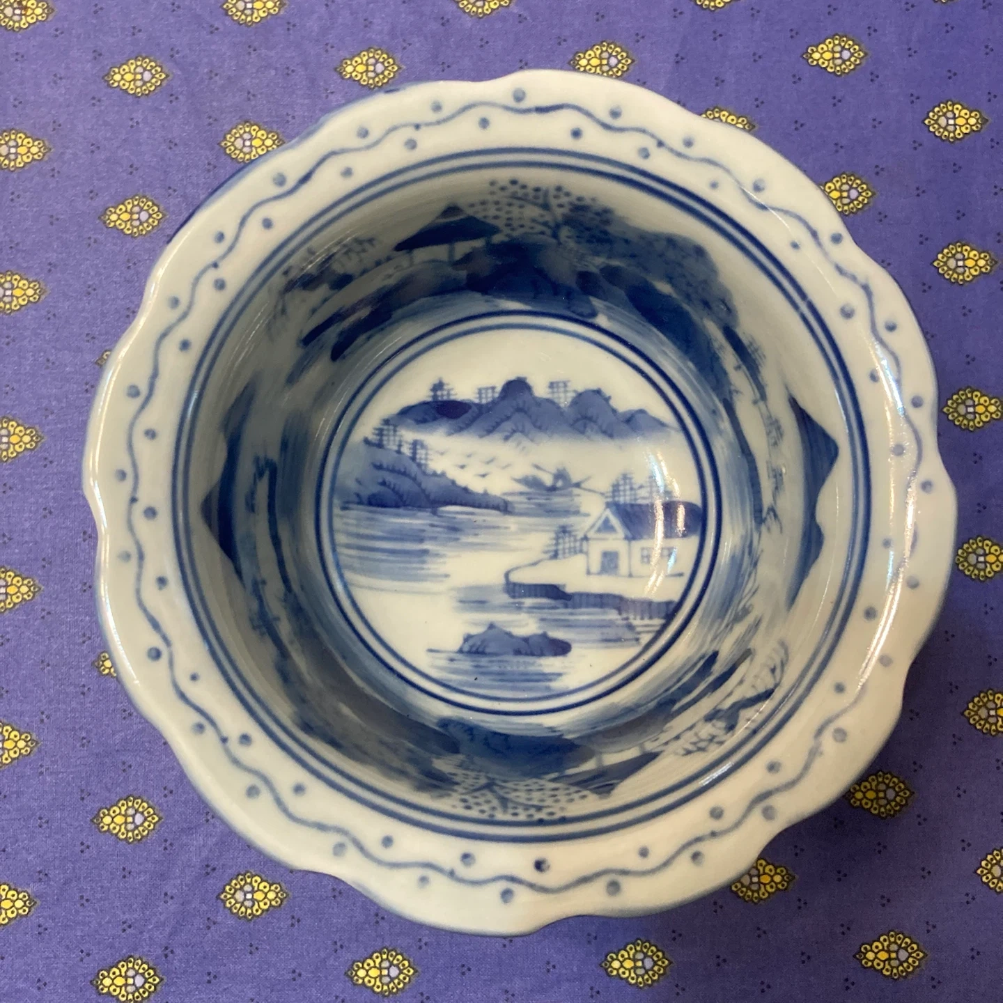 高台鉢 山水画の写真2枚目