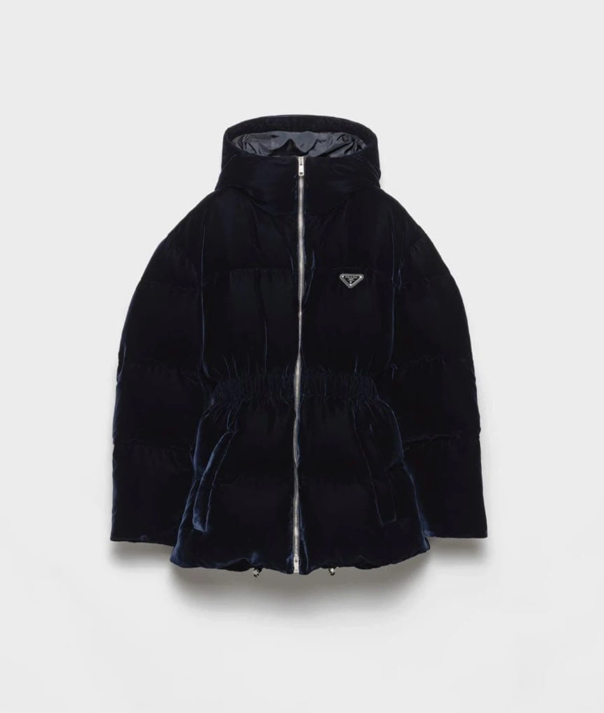 PRADA ベルベット ダウンジャケット 紺色