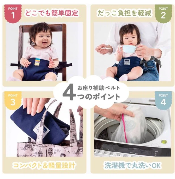 エイテックス キャリフリー チェアベルト ブルーの写真3枚目