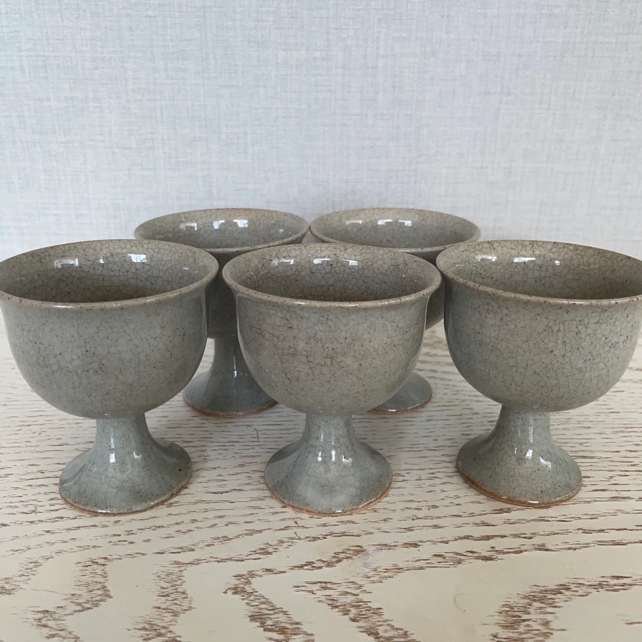 陶器　脚付きカップ 5個セット