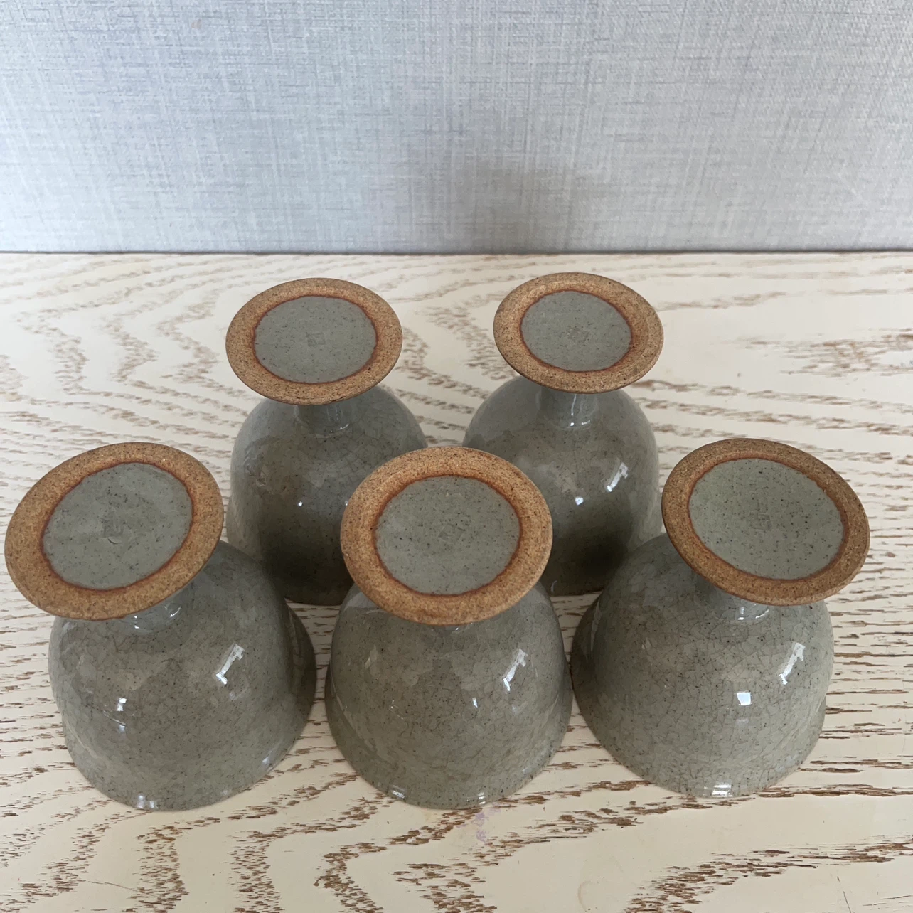 陶器　脚付きカップ 5個セットの写真3枚目