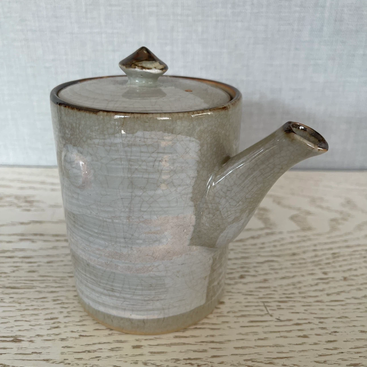 陶器製 湯差し 貫入仕上げの写真2枚目