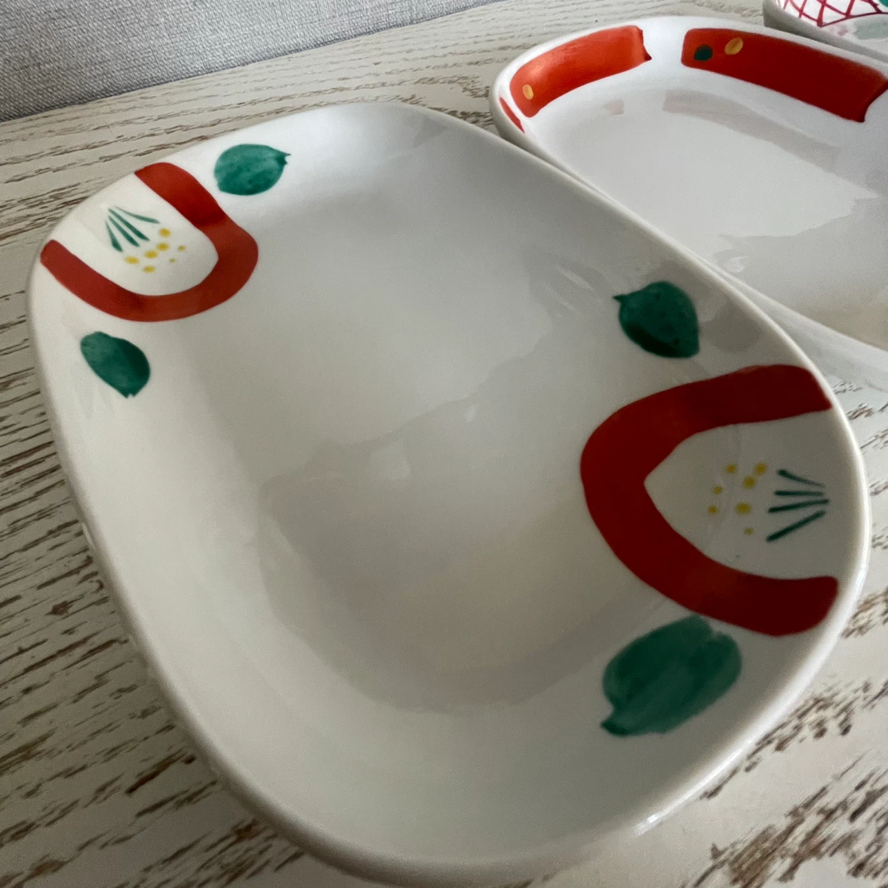 和柄 角皿 3枚セットの写真2枚目
