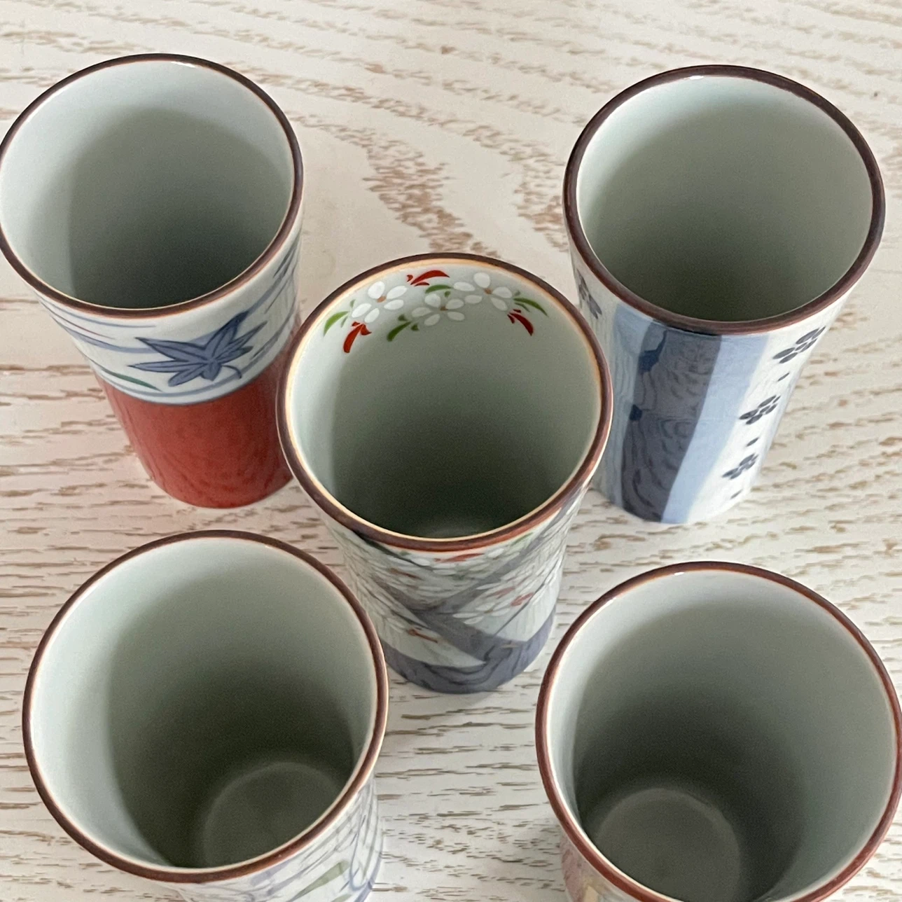 鹿山 陶器コップ 5客セット 和食器の写真5枚目