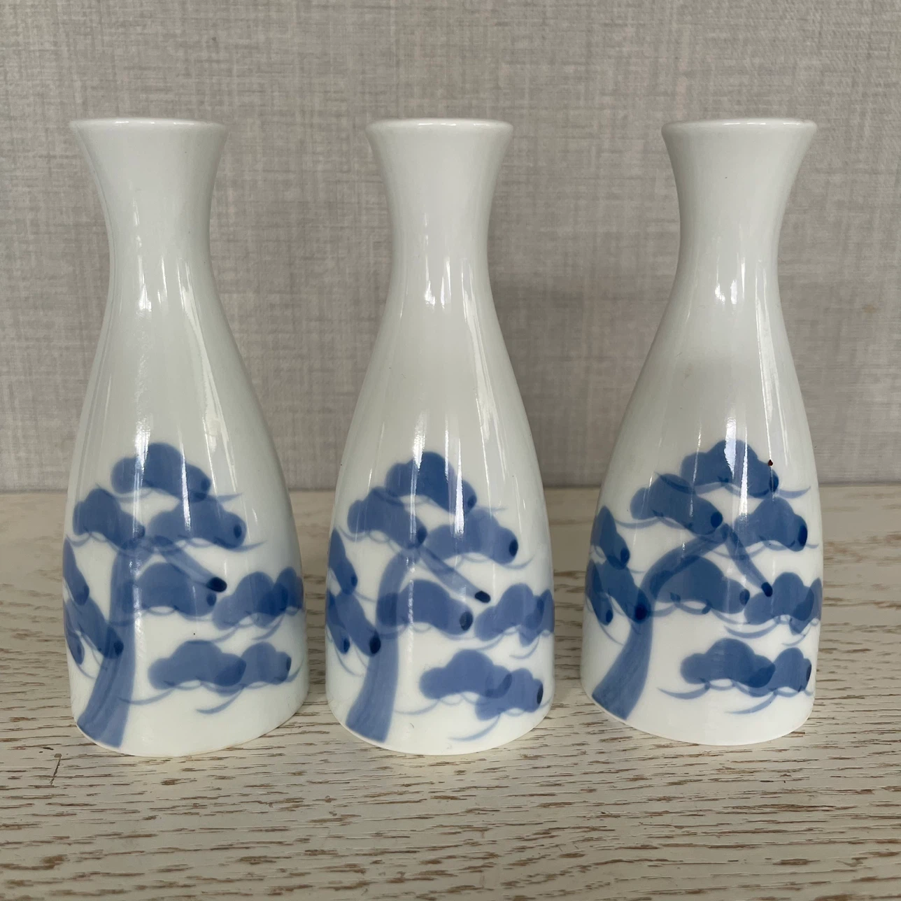 徳利 3本セット 松絵 陶器 酒器