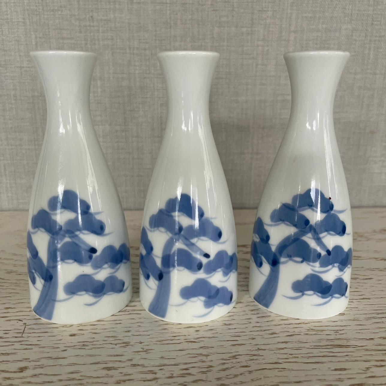 徳利 3本セット 松絵 陶器 酒器