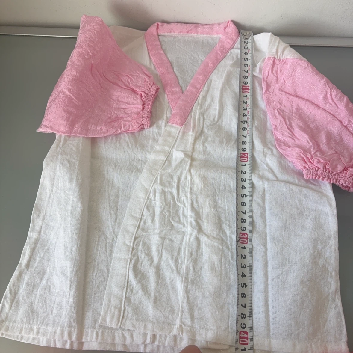 和装用 ピンクレース 上下ピンク&白の写真4枚目