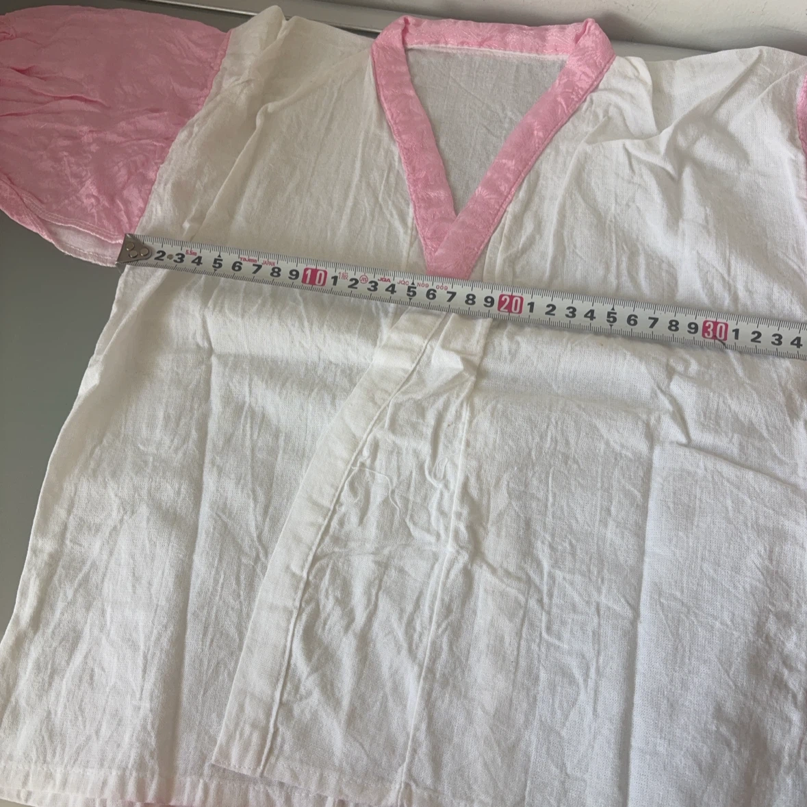 和装用  ピンクレース　上下ピンク＆白の写真5枚目