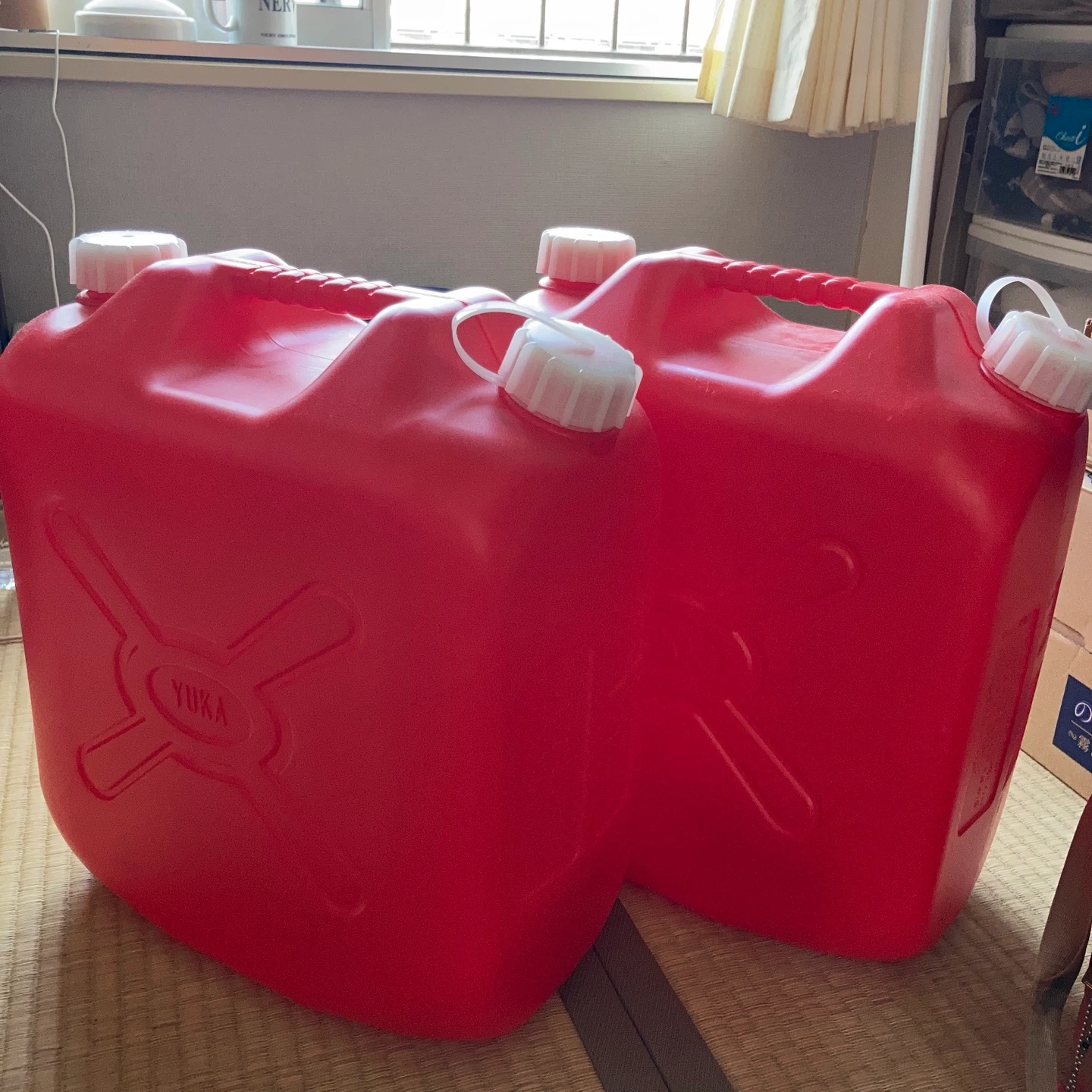 灯油用ポリタンク 18L レッド 2個セット