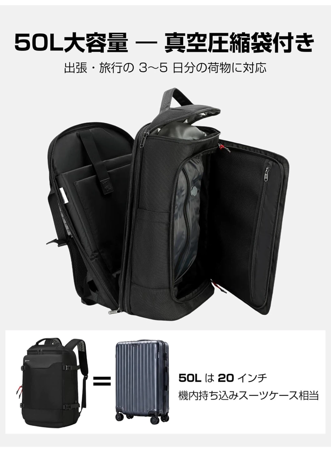 【新品未使用】ビジネスリュック 多機能バックパックの写真3枚目