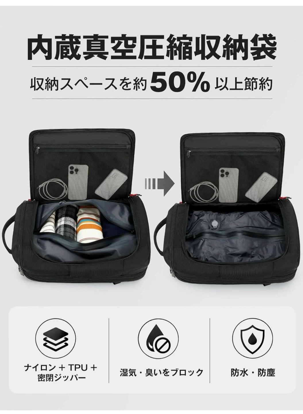 【新品未使用】ビジネスリュック 多機能バックパックの写真8枚目