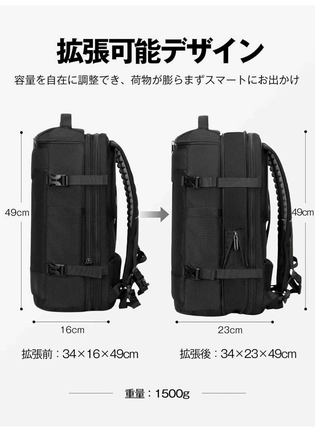 【新品未使用】ビジネスリュック 多機能バックパックの写真9枚目