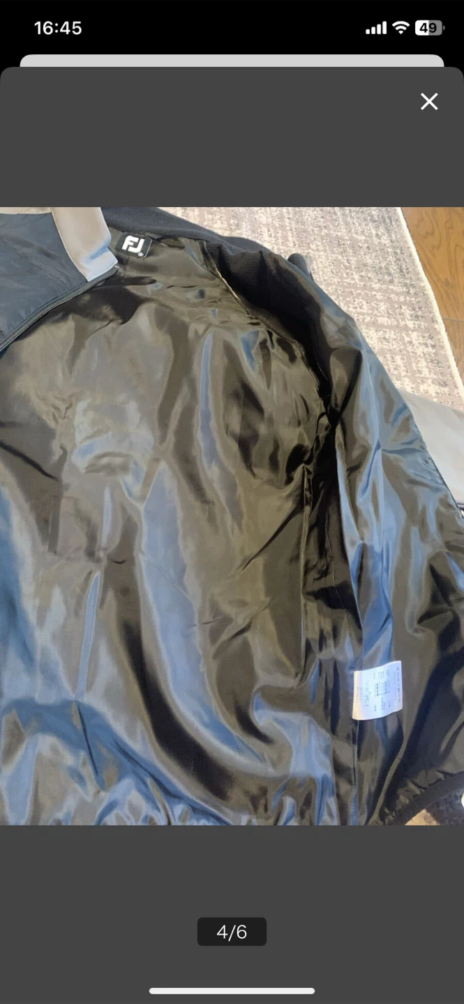 新品タグ付　フットジョイ 中綿ジャケット 2XL チャコール/ブラックの写真5枚目