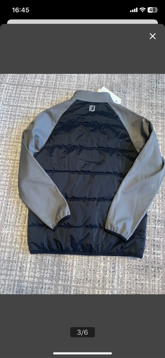 新品タグ付　フットジョイ 中綿ジャケット 2XL チャコール/ブラックの写真4枚目