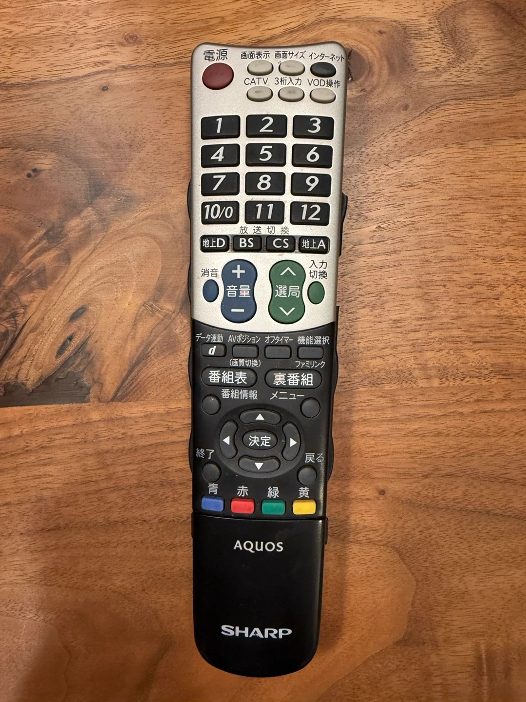 シャープ アクオス テレビ用リモコン
