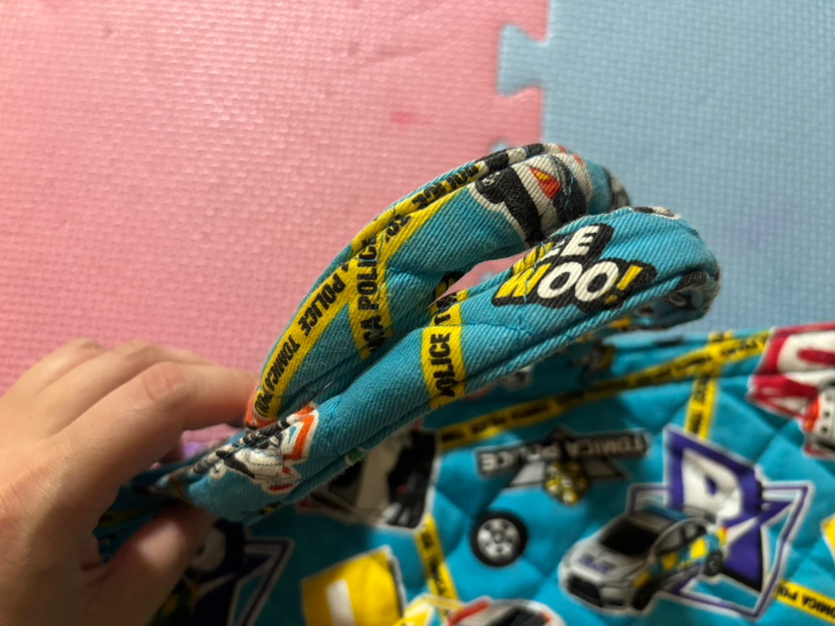 トミカ レッスンバッグ キルティング 青の写真2枚目